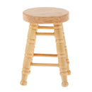 Wooden Tall Bar Stool Dolls House Miniature Pub Furniture Decoration Accessory 1/12th
