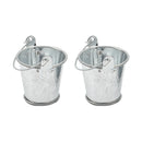 European Style 1/12 Dollhouse Miniature 2pcs Metal Bucket Pail Kitchen Bathroom Accessories Life Scenes Decor