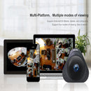 Escam Q8 360 Degree Fisheye Panoranic 960P HD H.264 Wifi Wireless Infrared IP Camera with Two Way Audio, Night Vision, Motion Detection and TF Card Slot EU Plug Black