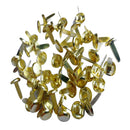 200 Pieces Gold Plated Metal Brad Paper Fastener for Scrapbooking Craft 13x8mm