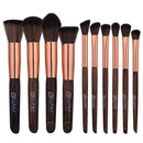 10 Pieces Professional Kabuki Makeup Brushes Set for Facial Lip Eyes Foundation Powder Cream Comestic