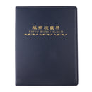 60 Pockets Paper Money Collection Album Leather Bill Notes Book Holder Blue