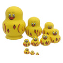 10 Pieces Russian Nesting Dolls Matryoshka Wood Stacking Nested Set Handmade Toys for Children Kids Birthday Gift,Home Decorations