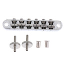 1 Set Adjustable Metal Electric Jazz Guitar Bridge with Screws Silver