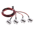 RC Car Square LED Light Lamp with Lampshade for 1:10 RC Car HSP REDCAT Axial SCX10 TRX-4 RC4WD D90 D110