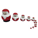 Set of 10pcs Wooden Charistmas Xmas Santa Claus Nesting Dolls Matryoshka Toy