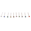 361L Stainless Steel Nose Stud Indian Nose Ring Rhinestone Screw Nose Body Piercing