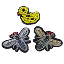 3 Pieces/Set Embroidery Rhinestone Beaded Patch Duck Dragonfly Patches Cloth Garment Decoration