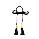 Velvet Tassel Drop Hair Rope Ties Band Ponytail Holder Accessories-Black