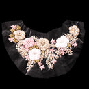Elegant Ribbons Embroidery Flower Sewing Applique Embellishments for DIY Clothes Decoration