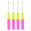 4Pcs/Set Crochet Sewing Braid Hook Knitting Needle with Plastic Handle for Micro Braid / Dreadlock Maintaining