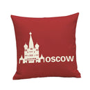 Cotton Linen Waist Throw Pillow Case Cushion Cover Home Decor - Moscow