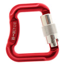 Aluminum Alloy Locking Caribiners for Paragliding 20KN - Red