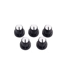 5Pcs Volume Tone Control Rotary Knobs for Guitar Effect Amp Black&White