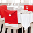 Home Restaurant Bar Chair Decor Santa Red Hat Chair Cover Christmas Home Party Dinning Chair Decor Ornaments