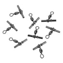 8 Pieces Fishing Crimp Swivels Cross-line Crane Swivel Tackle Connector Fishing Accessories 3