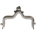 Sewing Evening Purse Handbag Metal Frame Kiss Clasp Lock Hill for Purse Bag DIY 10cm x 8cm Black