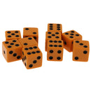Pack of 10 Pieces 18mm Six Sided D6 Spot Dice for D&D TRPG Party Game Toy Orange