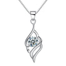 Luxury Angel Wing Pendant Fine Jewelry 925 Sterling Silver Charms Necklace