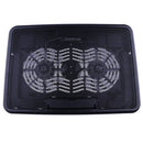 Ergonomic Quiet Laptop Cooling Pad Cooler Stand w/ 2 USB Powered Fans LED Blue Light
