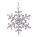 Fashion Jewelry Crystal Snowflake Pendant Flower Necklace Pendant Christmas Gift