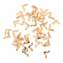 50pcs/pack Antique Gold Plain Bow Metal Collar Corner Protectors