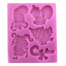 Christmas Design Silicone Mould Fondant Cake Mold for Sugarcraft Cake Decoration