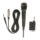 Professional Unidirectional Wired/Wireless Microphone with 3.5m Cord-Black