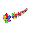 10m Fordable Rainbow Flower Windmill String Whirligig Wheels Garden Camping Decoration
