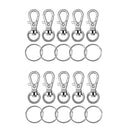 10 Pieces Silver Plated Metal Swivel Lobster Clasps Lanyard Snap Hook Lobster Clasp Clip Jewelry Findings Clasps and Keychain Key Rings 10 Pieces for DIY Key Rings