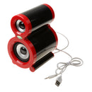 Surround Stereo Mini USB Speaker Computer Loudspeaker Voice Box for Laptop Red