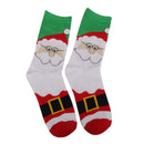 1 Pair 80% Cotton Unisex Soft Winter Warm Christmas Style Santa Claus Pattern Crew Socks