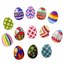 100Pieces Floral Printed Oval Egg Shape Wooden Buttons for Sewing and Crafts