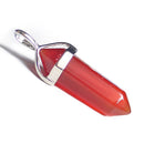 Hexagonal Pointed Pendant Prism Reiki Crystal Pendant Necklace Red Agate