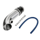 3''/76mm Aluminium Silver Car Cold Air Intake Systems Inlet Pipe Intake Tube