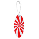 Lightweight EVA Floating Marine Kayak Boat Yacht Sailing Key Ring Key Chain Buoyant Float - Red and White Surfboard Shape