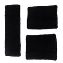 Outdoor Sportswear Sweat Absorbing Soft Comfortable Wear Headwear Headband + Pack of 2PCS Wristband Black