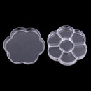 Flower Shaped Plastic 7 Slots Adjustable Jewelry Storage Box Case Organizer
