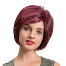 12" Wine Red Women Short Layered Coloured Synthetic Hair Wigs With Cap for Fashion Party Cosplay Costume Daily Wear