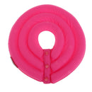 Dog Cat Pet Supplies Comfy Neck Collar Nylon Cover Anti-Bite Protector Pet Care Tools Accessory Rose Red XL