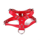 PU Leather Adjustable Chest Strap Dog Puppy Harness Safety Belt Pet Supplies Red