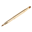Multi-purpose Makeup Brush 2 in 1 Retractable Lip Brush Eyeshadow Brush Concealing Brush (Gold)