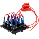 12/24V LED 6 Gang ON-OFF Car Marine Boat Toggle Switch Panel Fuse Circuit