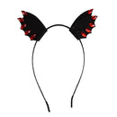 Women Girl Black Devil Bat Ear Halloween Costume Party Hair Headband Band
