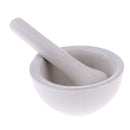 60mm Porcelain Mortar & Pestle Mixing Grinding Bowl Set Kitchen Lab Equipment