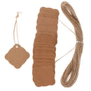 100pcs Square Kraft Paper Gift Wrap Tag Label Card Party Favor DIY