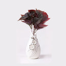 Artificial 6-Head Rich Leaf Grass Foliage Plastic Plant Garden Decor Fuchsia