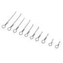 10pcs Fish Skull Articulated Shank Fish Spine DIY Fly Tying Tool 5 Sizes