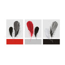 1 Set of 3PCS Canvas Painting for Home Bedroom Cafe Hotel Room Wall Art Wall Decor Paintings Feather Print Charms 40*60cm