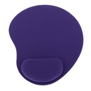 Comfortable Foam Rubber Mouse Pad with Gel Rest Wrist Support Mat for PC Purple